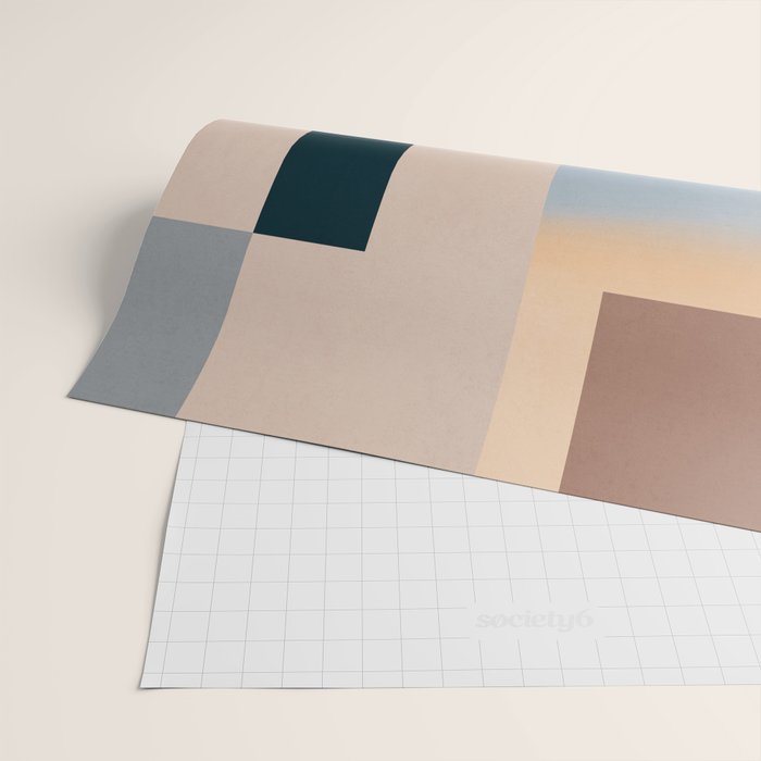 Modern Abstraction  Mocha Mousse Wrapping Paper Gallery Image 2