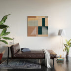 Modern Abstraction  Mocha Mousse Wood Wall Art Gallery Image 2