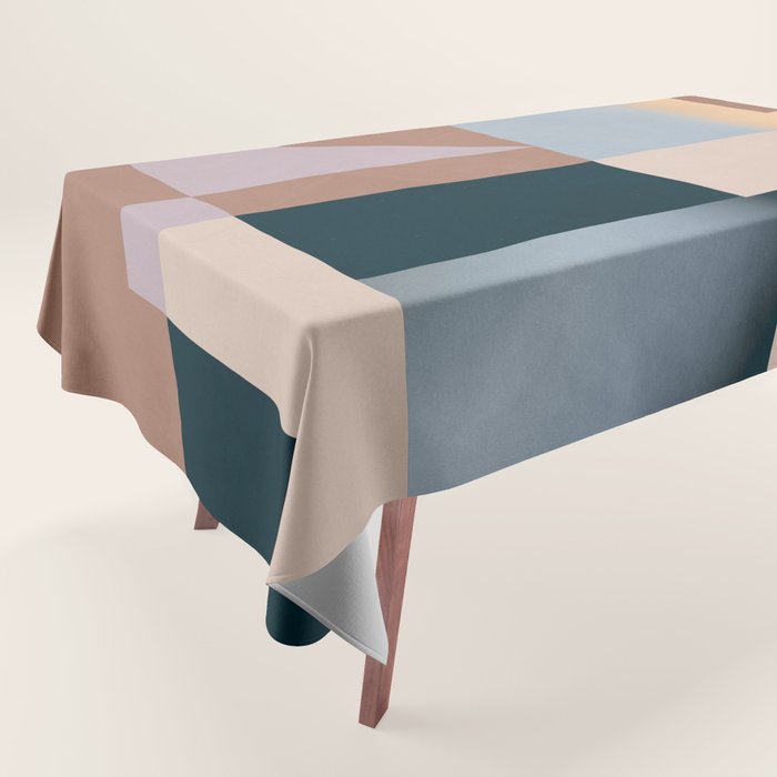 Modern Abstraction  Mocha Mousse Tablecloth Gallery Image 1