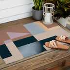 Modern Abstraction  Mocha Mousse Outdoor Rug Gallery Image 2