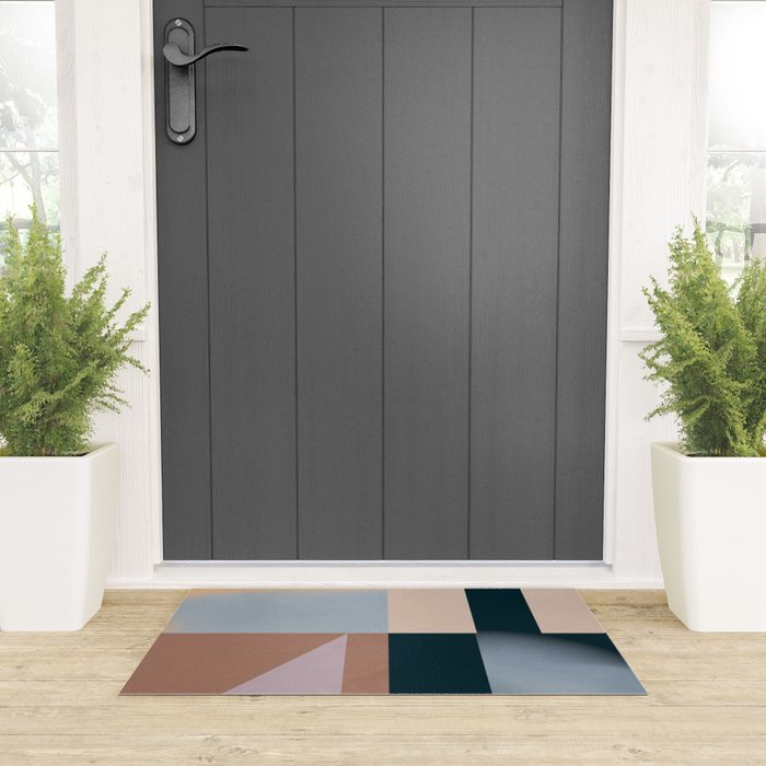 Modern Abstraction  Mocha Mousse Welcome Mat Gallery Image 3