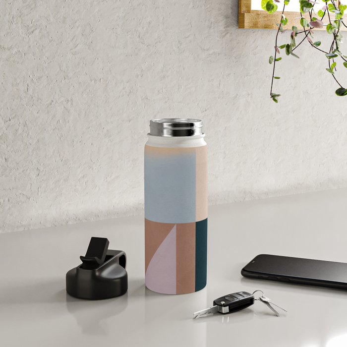 Modern Abstraction  Mocha Mousse Water Bottle Gallery Image 4