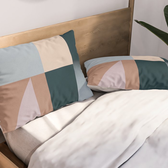 Modern Abstraction  Mocha Mousse Pillow Sham Gallery Image 2