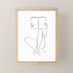 Reading Naked n.2 Mini Art Print Gallery Image 1