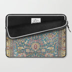 Antique Golden Blue Tehran Persian Rug Laptop Sleeve Gallery Image 2