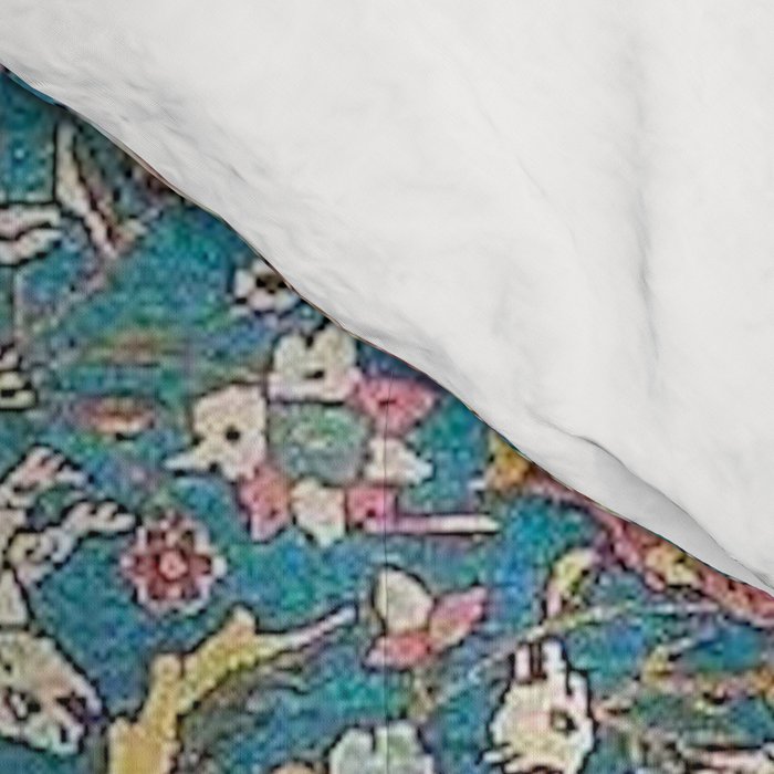 Antique Golden Blue Tehran Persian Rug Comforter Gallery Image 4