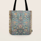 Antique Golden Blue Tehran Persian Rug Tote Bag Gallery Image 1