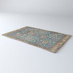 Antique Golden Blue Tehran Persian Rug Rug Gallery Image 3