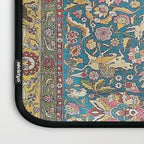Antique Golden Blue Tehran Persian Rug Laptop Sleeve Gallery Image 3