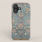 Antique Golden Blue Tehran Persian Rug iPhone Case Gallery Image 1