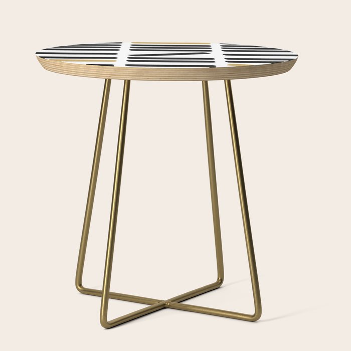 Black and Gold Abstract Side Table Gallery Image 1