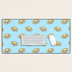Fun dog pet cartoon pattern Desk Mat Gallery Image 1
