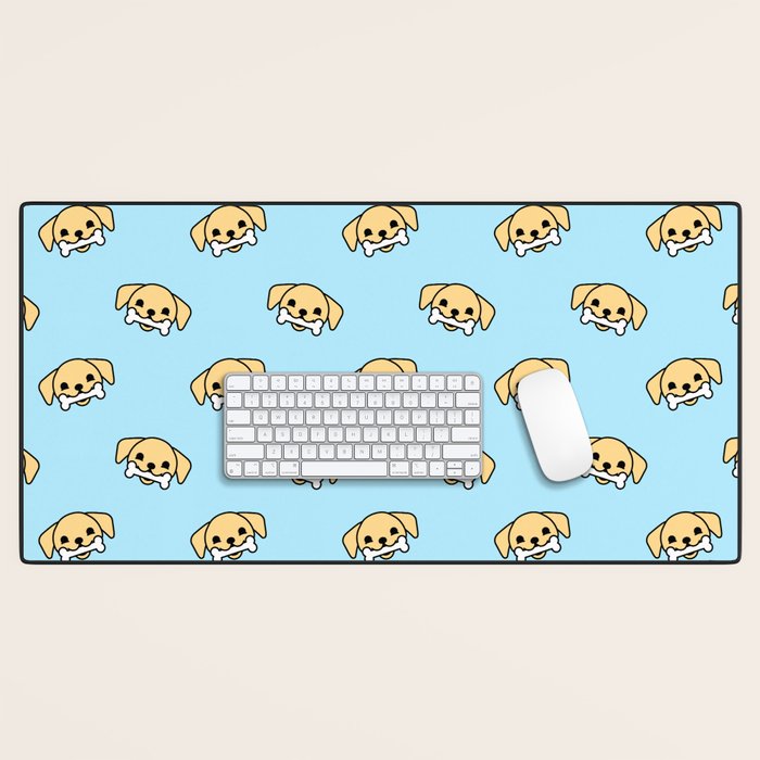 Fun dog pet cartoon pattern Desk Mat Gallery Image 1