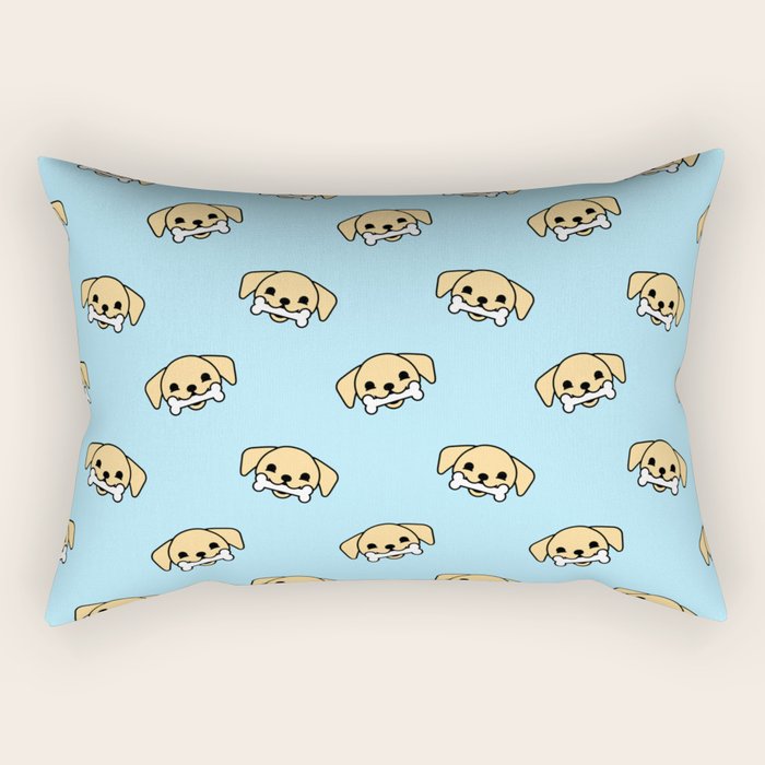 Fun dog pet cartoon pattern Rectangular Pillow Gallery Image 1