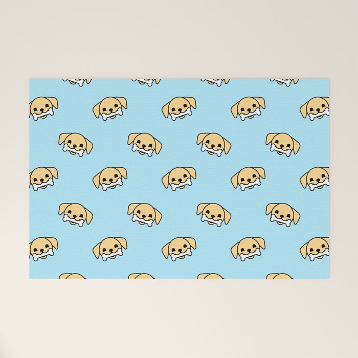Fun dog pet cartoon pattern Welcome Mat Gallery Image 1