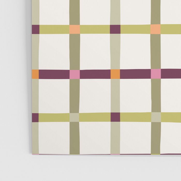 Windowpane Plaid - Olive Green and Burgundy Poster Gallery Image 3
