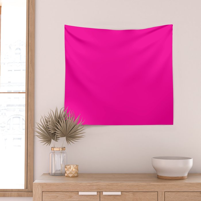 Fluorescent Pink Wall Tapestry Gallery Image 2