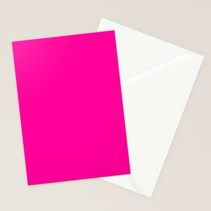 Fluorescent Pink Stationery Card Gallery Image 2