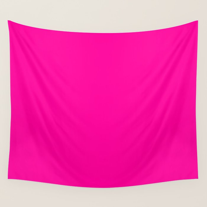 Fluorescent Pink Wall Tapestry Gallery Image 1
