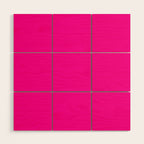 Fluorescent Pink Wood Wall Art Gallery Image 1