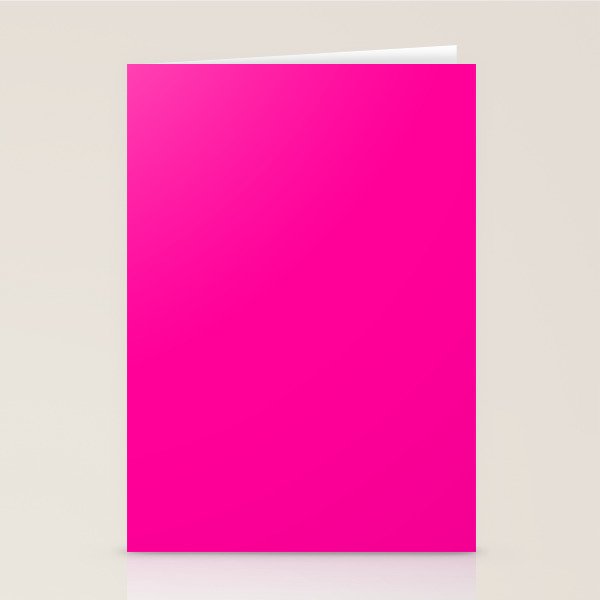 Fluorescent Pink Stationery Card Gallery Image 1