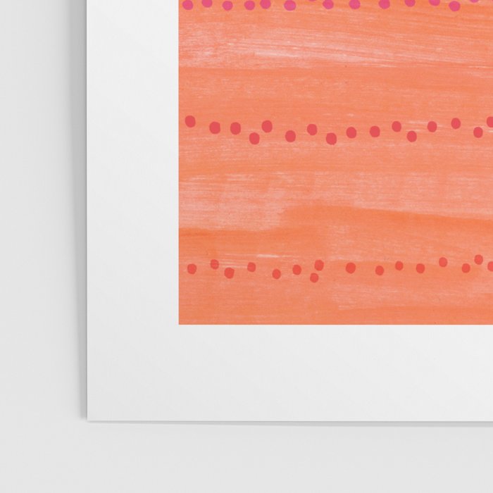 Minimal Doodle Dots in Chili Red Poster Gallery Image 3