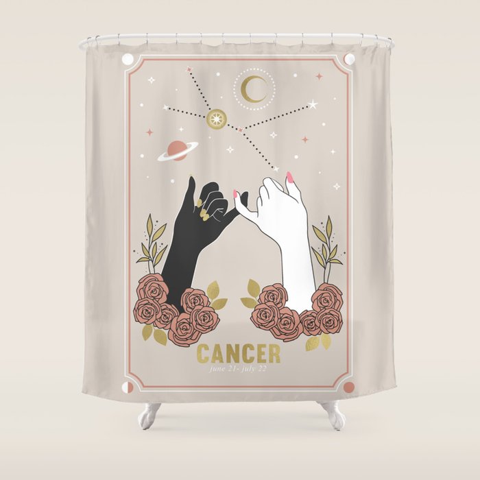 Cancer Zodiac Series Shower Curtain Gallery Image 1
