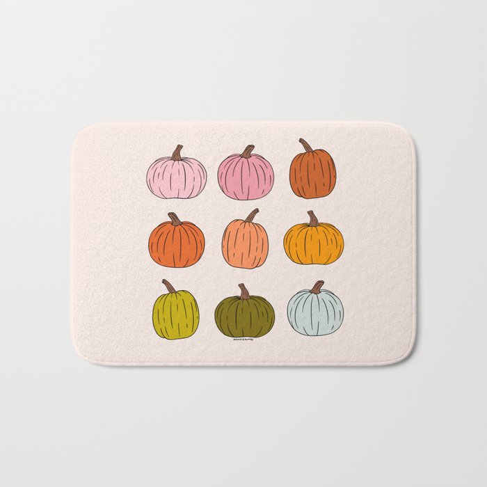 Rainbow Pumpkins Bath Mat Gallery Image 1