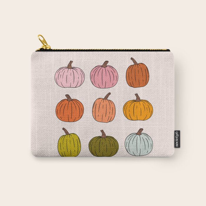 Rainbow Pumpkins Carry All Pouch Gallery Image 1