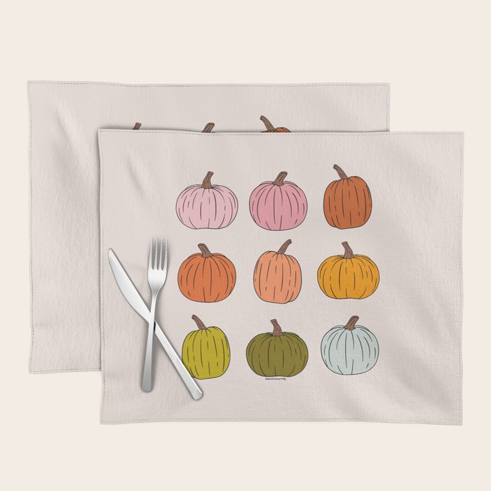 Rainbow Pumpkins Placemat Gallery Image 1