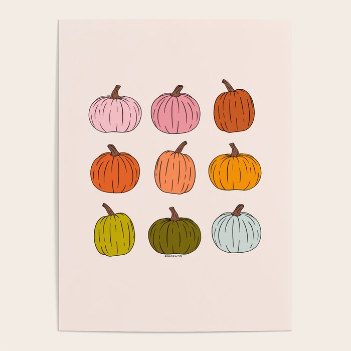 Rainbow Pumpkins Poster Gallery Image 4