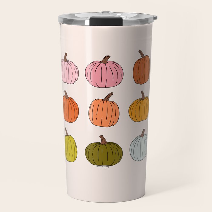 Rainbow Pumpkins Travel Mug Gallery Image 1