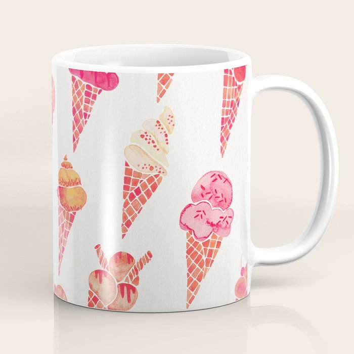 Ice Cream Cones - Pink & Peach Palette Coffee Mug Gallery Image 1