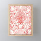 Beach treasures in coral red  Mini Art Print Gallery Image 1