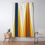 Bright 70's Retro Stripes Window Curtain Gallery Image 5
