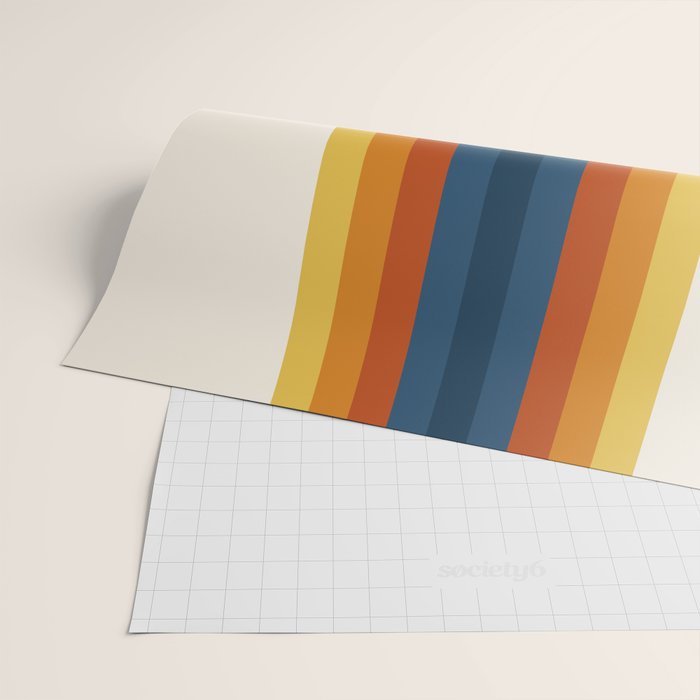 Bright 70's Retro Stripes Wrapping Paper Gallery Image 2