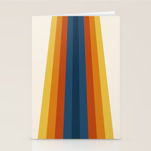 Bright 70's Retro Stripes Stationery Card Gallery Image 2