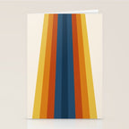 Bright 70's Retro Stripes Stationery Card Gallery Image 2