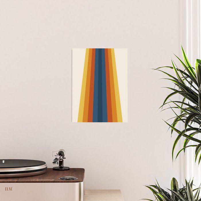 Bright 70's Retro Stripes Poster Gallery Image 2