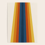 Bright 70's Retro Stripes Poster Gallery Image 4