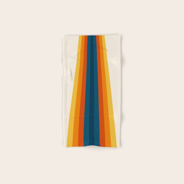 Bright 70's Retro Stripes Bath Towel Gallery Image 1