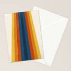 Bright 70's Retro Stripes Stationery Card Gallery Image 2