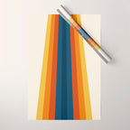 Bright 70's Retro Stripes Wrapping Paper Gallery Image 1