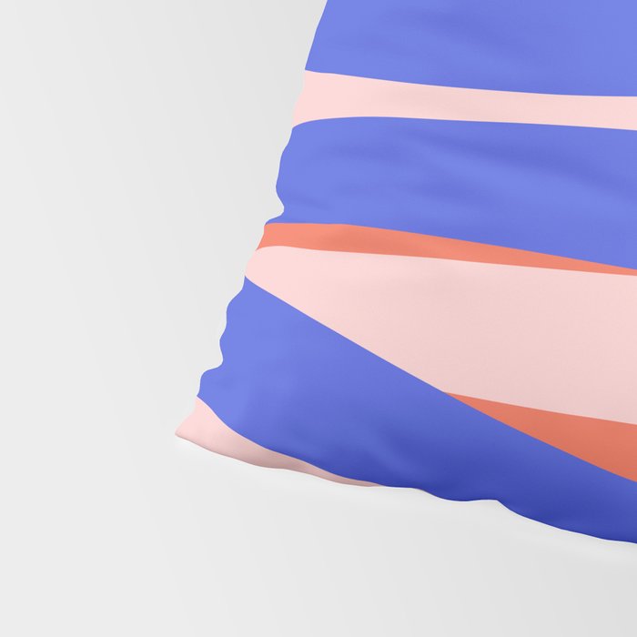 Pop Swirl Wavy Abstract Pattern Royal Blue Pink Red Orange Pillow Sham Gallery Image 4