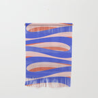 Pop Swirl Wavy Abstract Pattern Royal Blue Pink Red Orange Wall Hanging Gallery Image 1