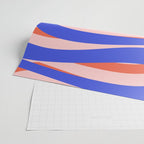Pop Swirl Wavy Abstract Pattern Royal Blue Pink Red Orange Wrapping Paper Gallery Image 2