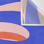 Pop Swirl Wavy Abstract Pattern Royal Blue Pink Red Orange Wall Tapestry Gallery Image 3