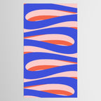 Pop Swirl Wavy Abstract Pattern Royal Blue Pink Red Orange Tablecloth Gallery Image 2