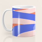 Pop Swirl Wavy Abstract Pattern Royal Blue Pink Red Orange Coffee Mug Gallery Image 3