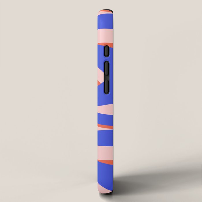 Pop Swirl Wavy Abstract Pattern Royal Blue Pink Red Orange iPhone Case Gallery Image 2